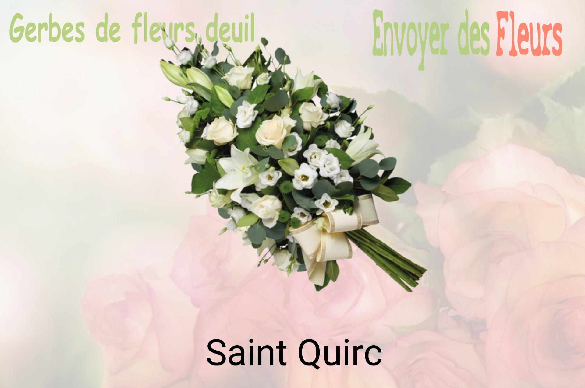 Gerbe de fleurs de deuil livrée à Saint-Quirc